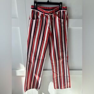 Red White Blue Striped Pants